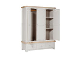 Doune Taupe Triple Wardrobe - open